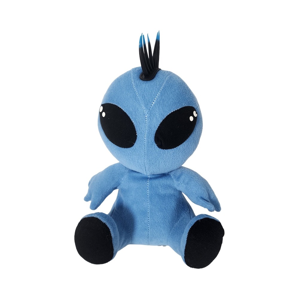 A&A Global Industries Blue Alien Mohawk Plush 2018 Punk Space Stuffed Toy 8in